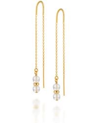 Nellou Jewellery - Fall Birthstone Earrings April Crystal Plated Sterling - Lyst