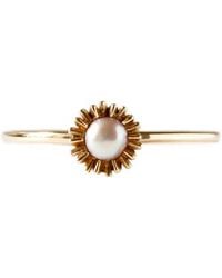 Lee Renee - Dahlia Bud Freshwater Pearl Ring - Lyst