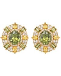 Uchi and Soto - Hanabi Peridot & Stone Statement Stud Earrings - Lyst