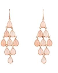 LÁTELITA London - Erviola Gemstone Cascade Earrings Rose Gold Rose Quartz - Lyst