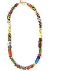 Shar Oke - African Krobo Multicoloured Glass Necklace V5 - Lyst