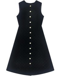 Roch Perel - Slevevless Quilted Velvet Dress - Lyst