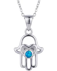 LÁTELITA London - Love My Hamsa Hand Opal Pendant Necklace - Lyst