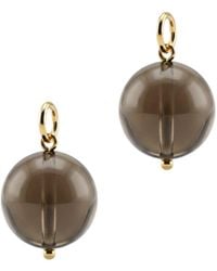 Jaredjamin - Smooth Smoky Quartz Earring Charms - Lyst
