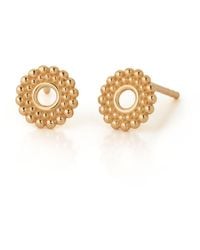 Nellou Jewellery - Beaded Halo Earrings Plated Sterling - Lyst