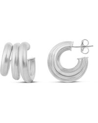 SHYMI - Triple Textured Hoops - Lyst
