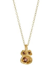 Claire Hill Designs - Garnet Lichen Pendant Necklace - Lyst