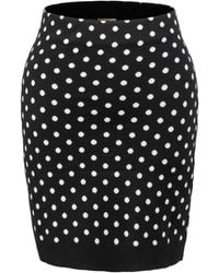 Smart and Joy - Polka Dots Knitted Mini Skirt - Lyst
