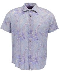 lords of harlech - Tyler Marakesh Paisley Helio Short Sleeve Shirt - Lyst