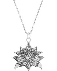 CarterGore - Small Lotus Flower Pendant Necklace - Lyst