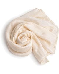 Silk and Bears - Neutrals Champagne Silk Scarf – Hand-Dyed Mulberry Silk, Wedding & Bridesmaid Wrap - Lyst