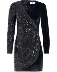 The Gt Atelier - Sequined V-Neck Mini Dress - Lyst