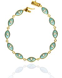 Ep Designs - Evil Eye Turquoise Bracelet - Lyst