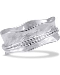 Isla Silver - Handmade Textured Sterling Spinning Ring - Lyst