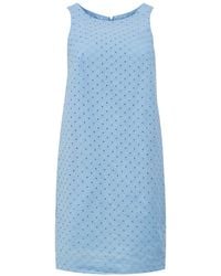 Conquista - Sky Embroidered Cotton Dress - Lyst