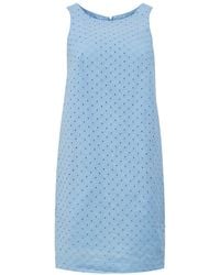 Conquista - Sky Embroidered Cotton Dress - Lyst