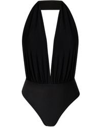 LIA ARAM - High-Cut Stretch Bodysuit - Lyst