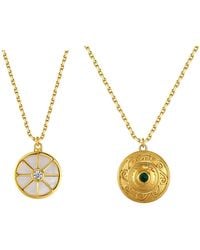 Retro Chic - Compass Layered Necklace Set - Lyst