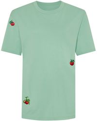 INGMARSON - Tomatos Embroidered Organic Cotton T-Shirt - Lyst