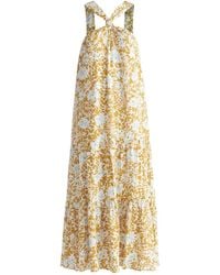 Paisie - Tiered Halterneck Maxi Dress - Lyst