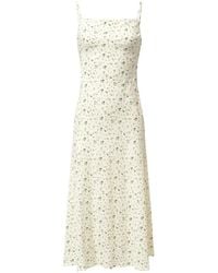 Audrey Vallens - Neutrals Bloom Slip Dress - Lyst