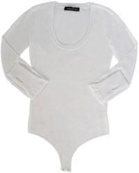 Circular Path - U Neck Long Sleeve Bodysuit - Lyst