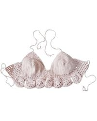 Springmoonatelier - Handmade Crochet Bralette Top Powder Motif Adjustable - Lyst