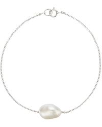 Lily & Roo - Sterling Large Single Pearl Bracelet - Lyst