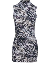 Conquista - Animal Print Stretch Mini Dress - Lyst