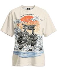 Aloha From Deer - Neutrals Torii Gate Oversize T-Shirt - Lyst