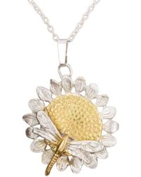 Simon Kemp Jewellers - Sunlower And Dragonfly Necklace Eighteen Carat On - Lyst