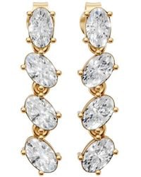 Aya Fine Jewelry - 1.54 Ct Oval Lab Diamond Drop Dangle Earrings - Lyst