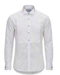 Ron Tomson - Diagonal Pleated Wing Tip Collar Shirt - Lyst