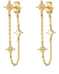 Luna Charles - Savannah Star Drop Chain Earrings - Lyst