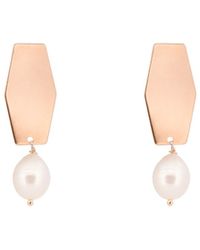 Silver Moon - Rose Sterling & Pearl Earrings – Infinity - Lyst