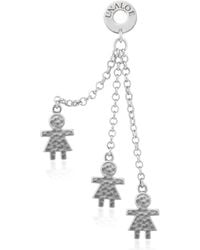 Unaloe - Sterling Girl Charm Chain Drop Earrings – Artisan Statement Jewelry For - Lyst
