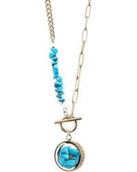 My Little Nature - Necklace With Beaded Plated Chain – Handmade Gemstone Jewelry - Lyst