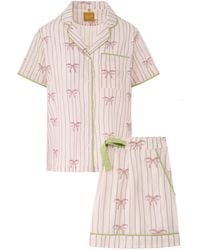 Carolina Benoit - Palm Beach Bows Pajamas Short Set - Lyst