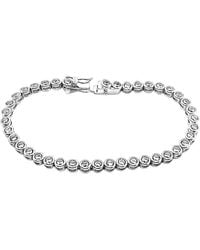 Spero London - Sterling Circle Round Tennis Bracelet - Lyst