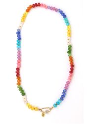 Shar Oke - Multicoloured Gemstone Silk Knotted Necklace - Lyst