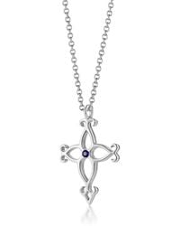 Unaloe - Soul Cross Sterling Necklace With Sapphire – Religious Jewelry - Lyst