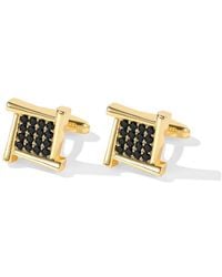 Classicharms - Atlas Onyx Square Grid Cufflinks - Lyst