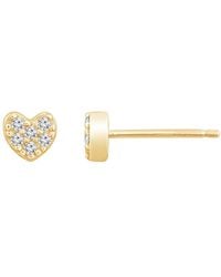 Diamonbliss - Tiny Stud Earrings, Heart - Lyst