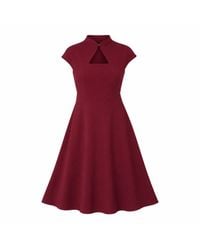 Girl In Mind - Amora Midi Dress Wine - Lyst