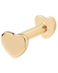 Vanhi - 14K Solid Heart Flat Back Stud - Lyst