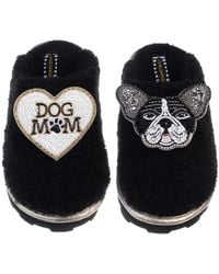 Laines London - Teddy Closed Toe Slippers With Coco The Frenchie & Dog Mum Mom Brooches - Lyst