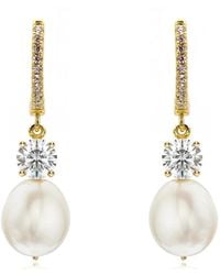 VicStoneNYC Fine Jewelry - Shiny Happy Pearl Dangle Earrings - Lyst