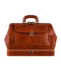 Time Resistance - Cognac Large Italian Leather Doctor Bag - Lyst
