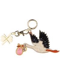 Laines London - Baby Girl Stork Hand-Beaded Bag Charm - Lyst
