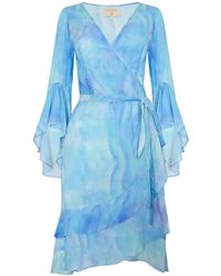 Sophia Alexia - Wave Riviera Mini Wrap Dress - Lyst